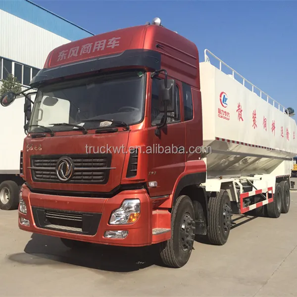 Factory sales 40Ton dongfeng 8x4 pluimveevoer bulk truck