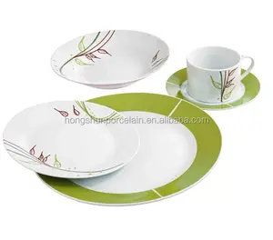 Colombia fine porcelain 20pcs diner set tableware set with simple flower decal design