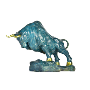 Statua di Toro in Bronzo, Scultura da Scrivania in Ottone, Vendita Calda - Product Image 1