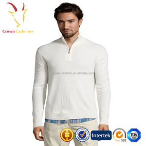Cashmere Quarter Zip <strong>Turtle</strong> <strong>Neck</strong> <strong>Jumper</strong> Pullover <strong>for</strong> <strong>Men</strong> - Product Image 3