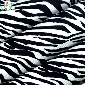 Zebra Gedrukt Nylon Lycra Stretch Chloor Slip Bikini Badmode Stof