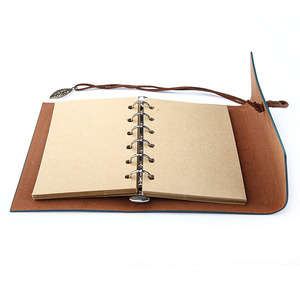 Meilleur vendeur en gros carnet de notes vintage <span class=keywords><strong>rechargeable</strong></span> à feuilles mobiles en <span class=keywords><strong>cuir</strong></span> conception journal - Product Image 4