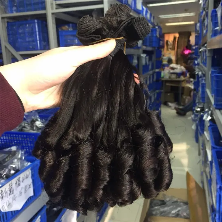 Wholesale Brazilian Hair Romance Bouncy Curls Funmi Hair Virgin Remy Human Extension Fumi Hair