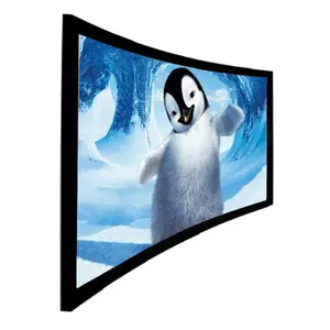 16:9 Curved Projector Screen 150 Inch 4K Ultra HD Movie Theater Screen