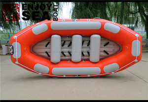 Bateaux de rafting gonflables 6-8 <span class=keywords><strong>personnes</strong></span> AR-410 orange et gris clair à vendre - Product Image 2