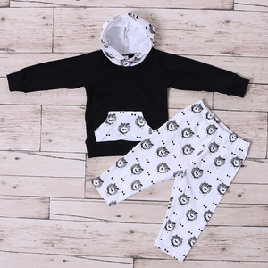 Venta al por mayor otoño Niñas Ropa conjuntos León impreso algodón fresco niños bebé niño conjuntos de ropa - Product Image 1
