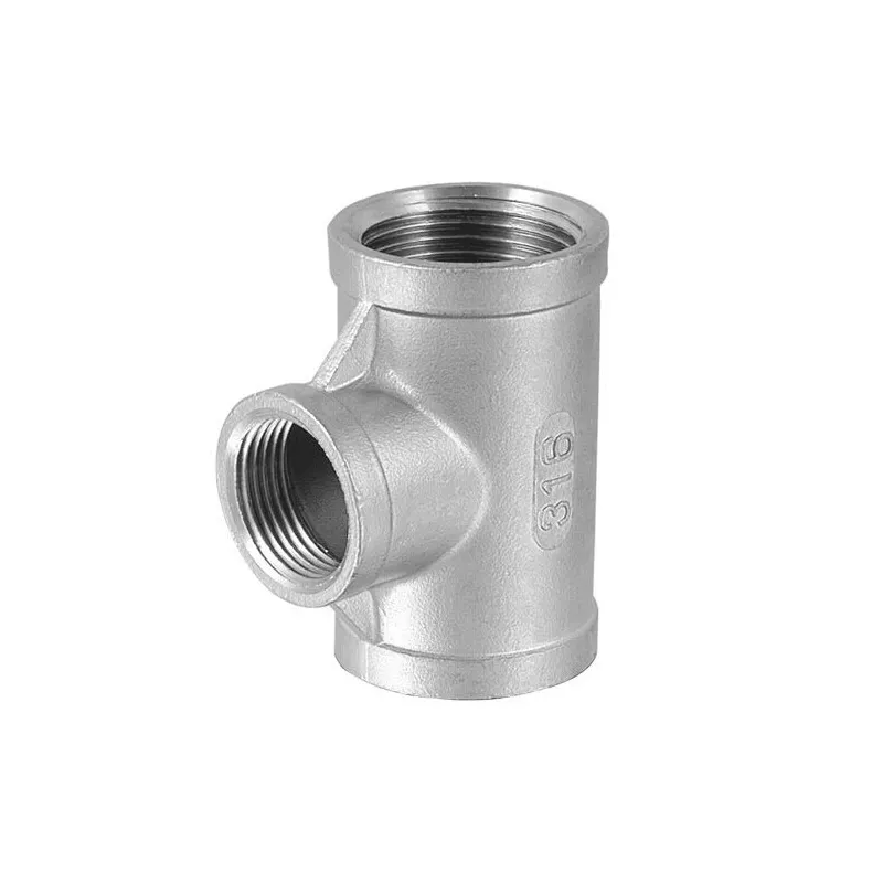 SS316 2" x 1 1/2" pipe reducing tee fitting