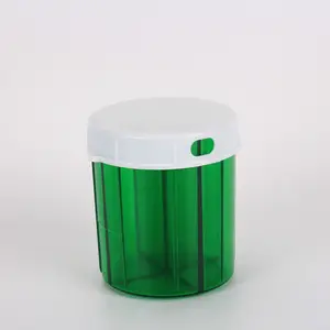 2022 Plastic Medication Travel Smart Automatic 7 Day Round Pill Dispenser Organiser Box With 4 Compartments