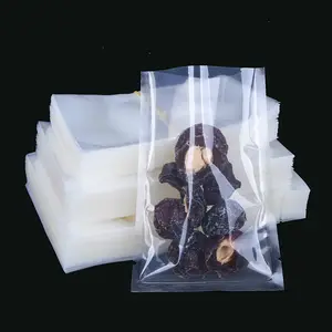 food packaging transparent vacuum nylon plastic packaging bags with easy tear notch