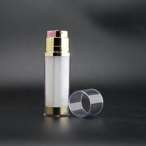 Mỹ Phẩm Đôi Ống Chai Nhựa Bơm Lotion Chai Với Bơm, <span class=keywords><strong>130Ml</strong></span> Bơm Không Khí Chai Acrylic - Product Image 2