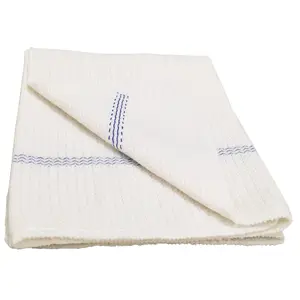 Panno per Pulizia Pavimenti Ecologico Riciclato Bianco in Cotone 220g/m 58x50cm Rettangolare per Cucina e Studio - Product Image 1