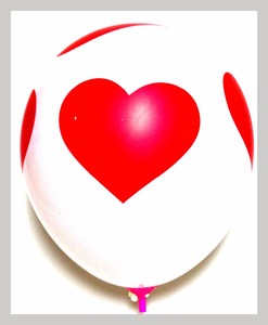 # con <span class=keywords><strong>tutto</strong></span> il mio cuore #   40 <span class=keywords><strong>Palloncini</strong></span> Bianchi con Cuori Rossi Stampati, 12 Pollici, 2,8g, Alta Qualità, Confezione da 40 Pezzi - Product Image 2