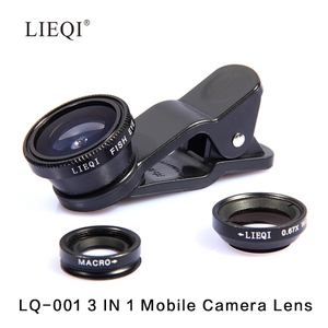 Mobile téléphone clip - on fish eye / 0.67x grand - angle / macro lentille en verre <span class=keywords><strong>moins</strong></span> cher 3 en 1 caméra lentille LQ-001 - Product Image 4