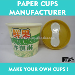 Nice customized design disposable ice cream paper cup with dome lid - Product Image 3