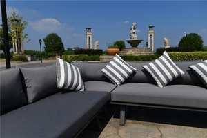 2019 <span class=keywords><strong>Moda</strong></span> nuovi prodotti di design per esterni in alluminio vimini mobili da giardino divano - Product Image 5