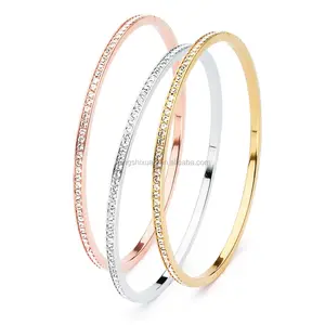 Christmas New List - Stainless Steel Trio Magic Bangles with Crystals