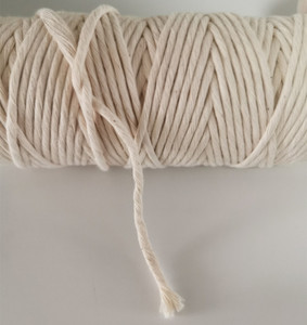 <span class=keywords><strong>Cuerda</strong></span> de macramé de algodón de una sola hebra natural, 3mm, 4mm, <span class=keywords><strong>5mm</strong></span>, a la venta - Product Image 3