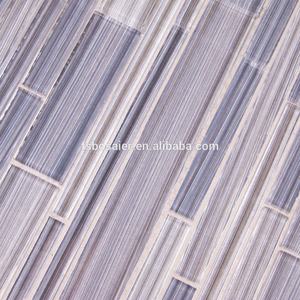 Semplice ed elegante lucido di cristallo trasparente a mano di vernice blues mattonelle di mosaico di vetro - Product Image 2