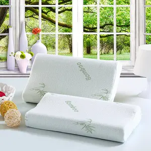 Almohada de espuma viscoelástica de tela de bambú para dormir saludable, lavable, Promoción, venta al por mayor