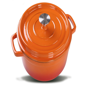 Casserole d'ustensiles de cuisine durable <span class=keywords><strong>en</strong></span> <span class=keywords><strong>fonte</strong></span> émaillée à double oreille conçue sur mesure pour la soupe et le ragoût à usage domestique - Product Image 1