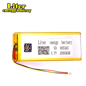 Plug1.5 <span class=keywords><strong>3</strong></span> line <span class=keywords><strong>3</strong></span>,7 V 385585, 405585 2800 mAh High Power Battery lipo polymer battery li-polímero rechargeable lithium battery - Product Image 1