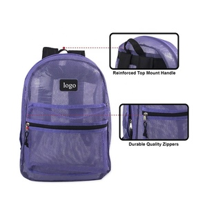 Tùy Chỉnh Chống Trộm Chuỗi Đóng Cửa Mềm Xử Lý Arcuate Dây Đeo Vai Trọng Lượng Nhẹ Mini Ba Lô Cho Phụ Nữ Đi Học Lưới - Product Image 2