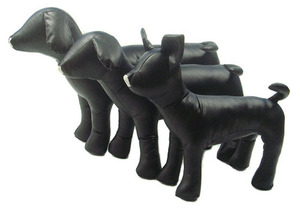XINJI-Maniquí de postura de pie para perro, modelo de mascota negra, tamaño S, M, L, disponible, con orejas flexibles, maniquíes caninos para perro, color blanco - Product Image 3