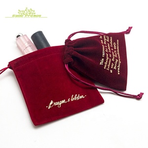 <strong>2026</strong> Most Attractive Long Narrow Drawstring Stylish Velvet Hair Extension Packaging Bag With Full Printing - Product Image 5