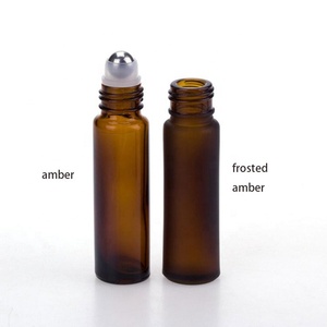 Oferta Especial: Botella de Vidrio para Perfume de 10 ml, Botella Roll-on de Alta Calidad, Botella Vacía Esmerilada Color Ámbar, Botella para Aceites Esenciales - Product Image 4