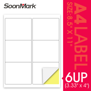 <span class=keywords><strong>Stampante</strong></span> Laser A 8.5 "x 5.5" Foglio di <span class=keywords><strong>A4</strong></span> Lettera Adesivo Etichette A Getto D'inchiostro Adesivo di Carta Etichetta di Spedizione - Product Image 4