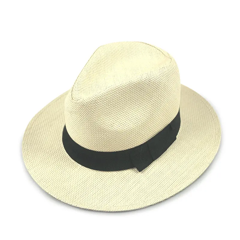 Promosyon özel ucuz yaz plaj stok panama hasır şapka