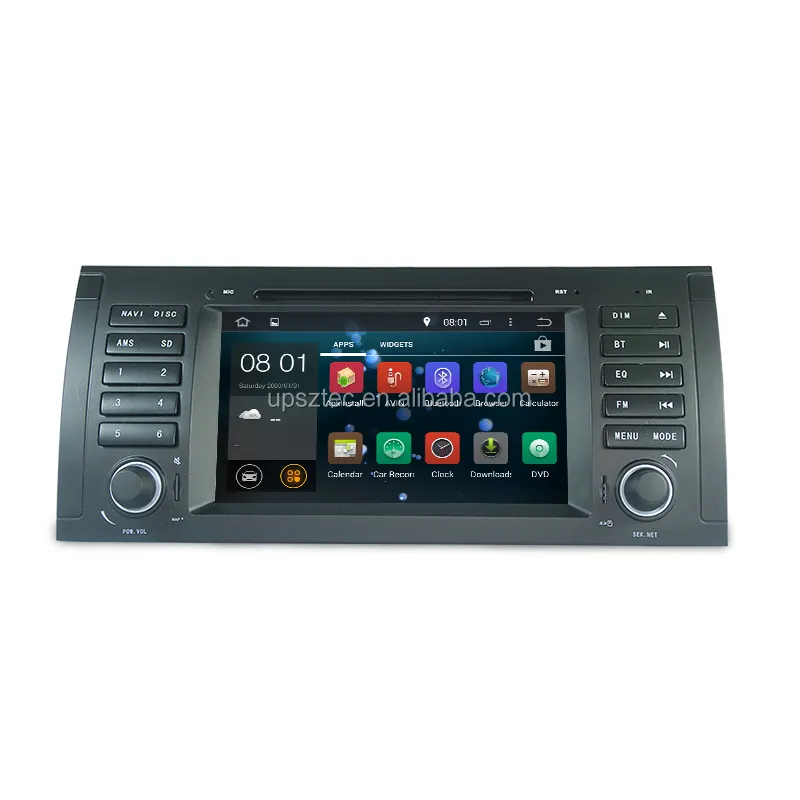 Sistem Android 10.0 7 "Ukuran TV Digital dan GPS OBD DAB WiFi 4 Core Car DVD Player untuk BMW seri 5 E39 X5 E53