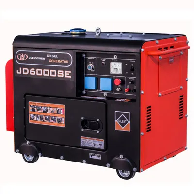 Jlt power jd6000se 5kva motor diesel, gerador elétrico silencioso 186fa 5kw