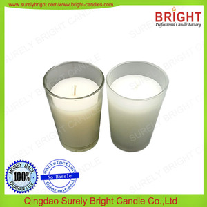 Vela artesanal de pilar con aroma en vaso artística deslustrado color - Product Image 4