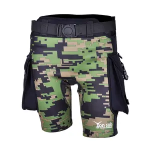 YONSUB Neopreen 2.5mm Duiken Surfen Broek Mannen Submersible Pocket Shorts Technische Duiken Shorts Camouflage Zwembroek