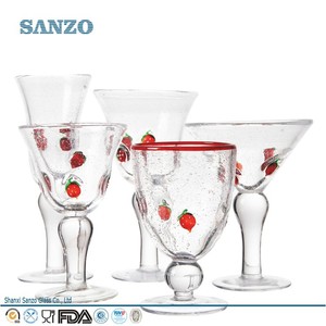 Sanzo set14104 personnalisée. fraises. dessert, fabricant <span class=keywords><strong>de</strong></span> verrerie verre à <span class=keywords><strong>liqueur</strong></span> et un verre d'eau - Product Image 2