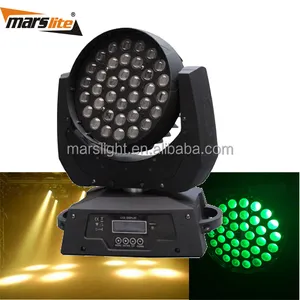 Kepala Bergerak Led Cuci 36X10W, dengan Lampu Depan Bergerak Sorot Led Zoom