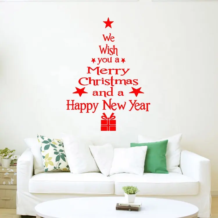Professional Factory Supply Custom Design merry christmas wall sticker wall decal from China manufacturer