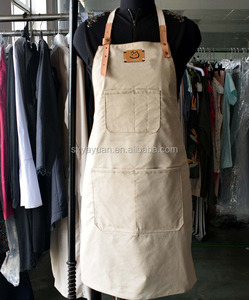 Vải Gai Đôi Không Thấm Nước Tạp Dề Da Làm Việc Tạp Dề Thêu Tùy Chỉnh - Product Image 1