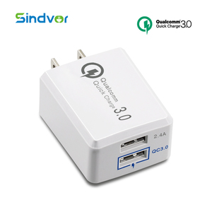 5 V <span class=keywords><strong>2</strong></span>.4A portátil <span class=keywords><strong>2</strong></span> puerto USB cargador de viaje carga rápida <span class=keywords><strong>3</strong></span>.0 cargador de pared - Product Image 2