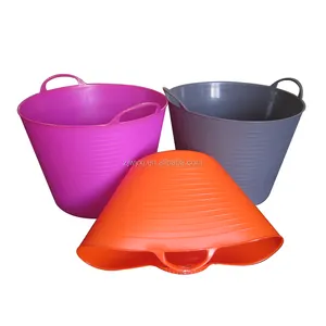 flexible plastic laundry bucket,colorful storage pails,FlexBag,REACH