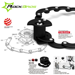 Lucchetto per Bicicletta ROCKBROS, Alta Sicurezza e Resistente alle Forature, per Moto e Biciclette Elettriche - Product Image 6