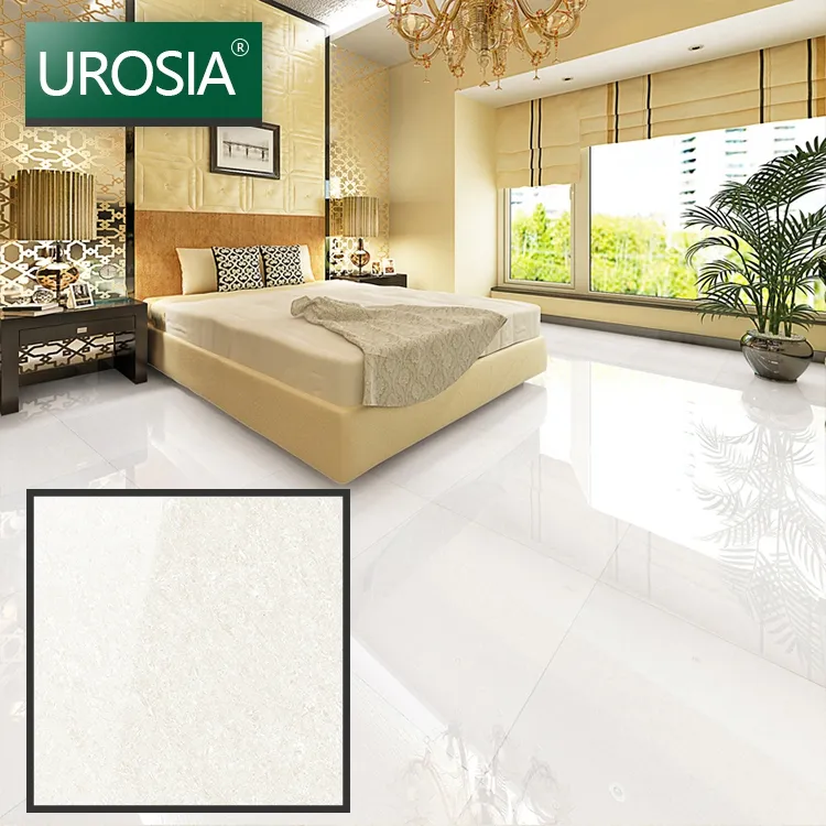 Foshan cristal Double chargement carrelage en porcelaine Nano poli couleur crème Pulati blanc carreaux de sol en céramique