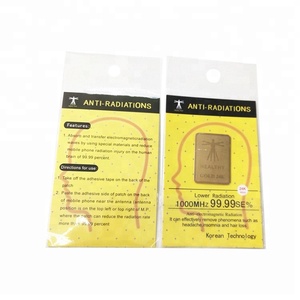<span class=keywords><strong>Pegatina</strong></span> para teléfono móvil Anti radiación con Chip ahorrador de energía chapado en oro de 24k - Product Image 2