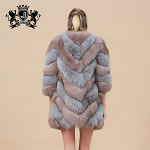 Invierno ropa de lujo real de la vendimia de las mujeres abrigo de piel de zorro - Product Image 6