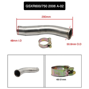 GSX650 GSX750 GSX1000 Système d'échappement de moto en acier inoxydable Middle Link Tuyau d'échappement avant pour <span class=keywords><strong>GSR</strong></span> - Product Image 3