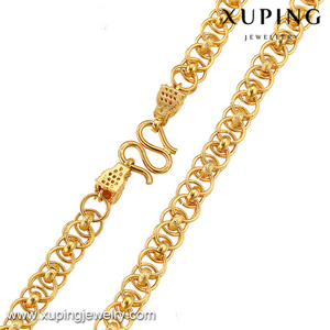 42287 xuping Venta caliente de los hombres de 24K chapado en oro de latón de cobre con cuentas de collar de cadena de joyería con cabeza de dragón - Product Image 5