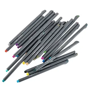 Touchfive — ensemble de stylos de couleur à ligne Fine, 12/24/36 couleurs, stylo à dessin de 0.4mm, marqueurs artistiques à pointe Fine
