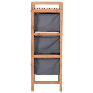 Panier à linge à 3 tiroirs, étagère de <span class=keywords><strong>rangement</strong></span> en tissu de bambou - Product Image 4
