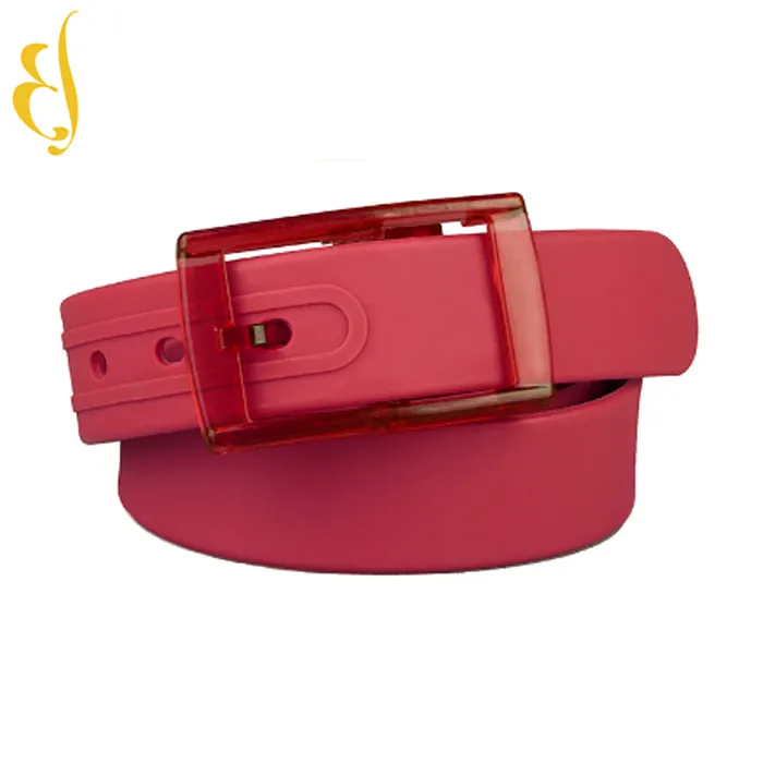 Plastic buckle confectionery color without metal silicone rubber belt